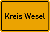 Ortsschild Kreis Wesel